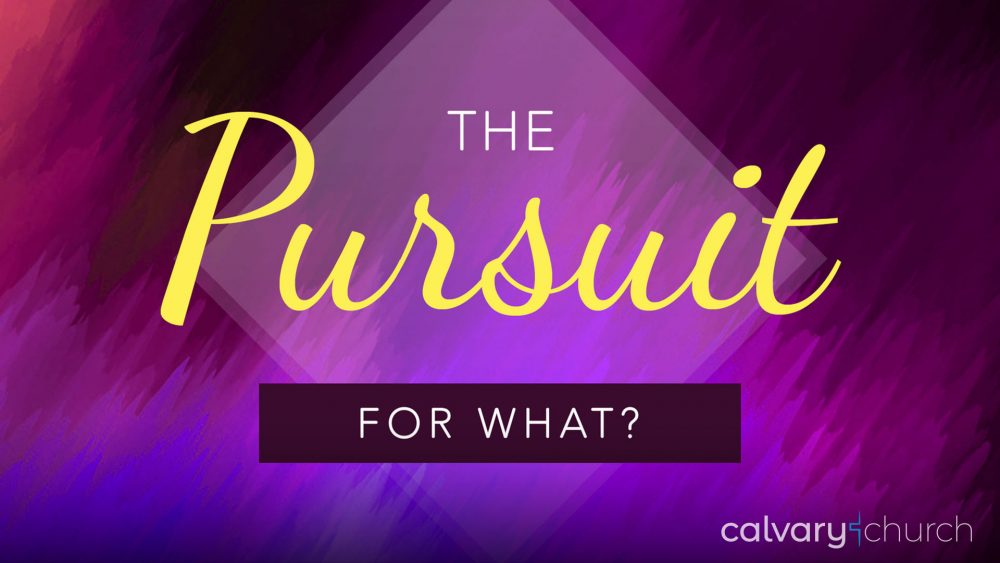 The Pursuit: For What? Image