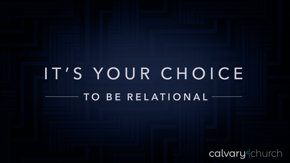 To Be Relational